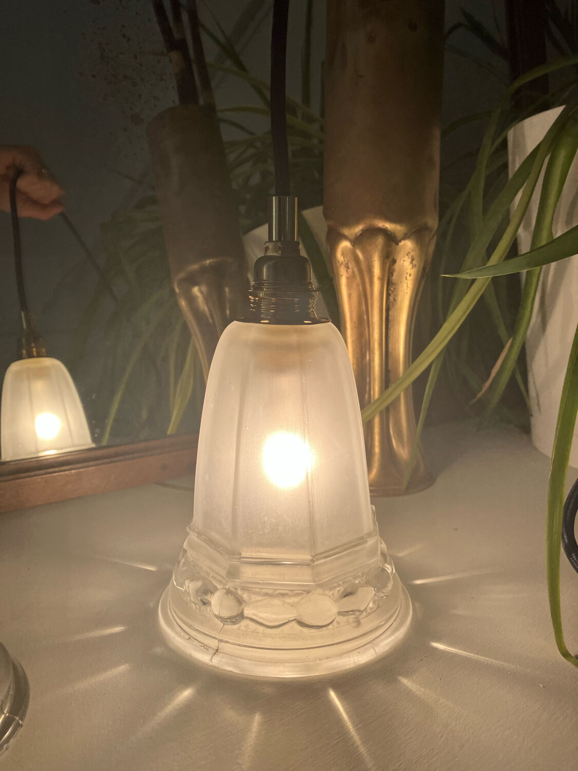 Pair of vintage walkable lamps