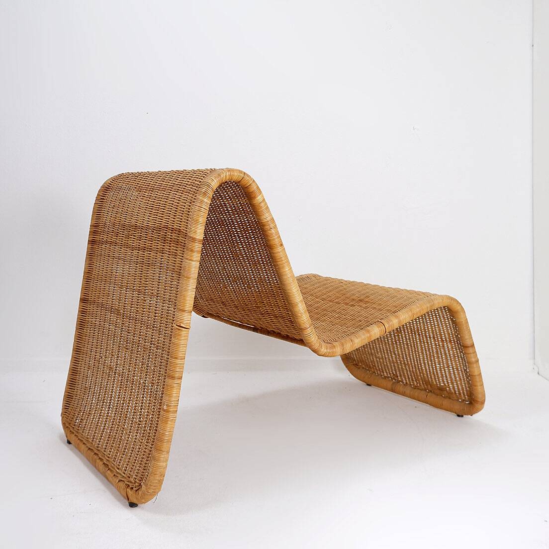 Ikea rattan and wickers long chair 1980s