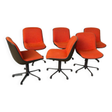 Series Of Six Comforto Edition Chairs Around 1970