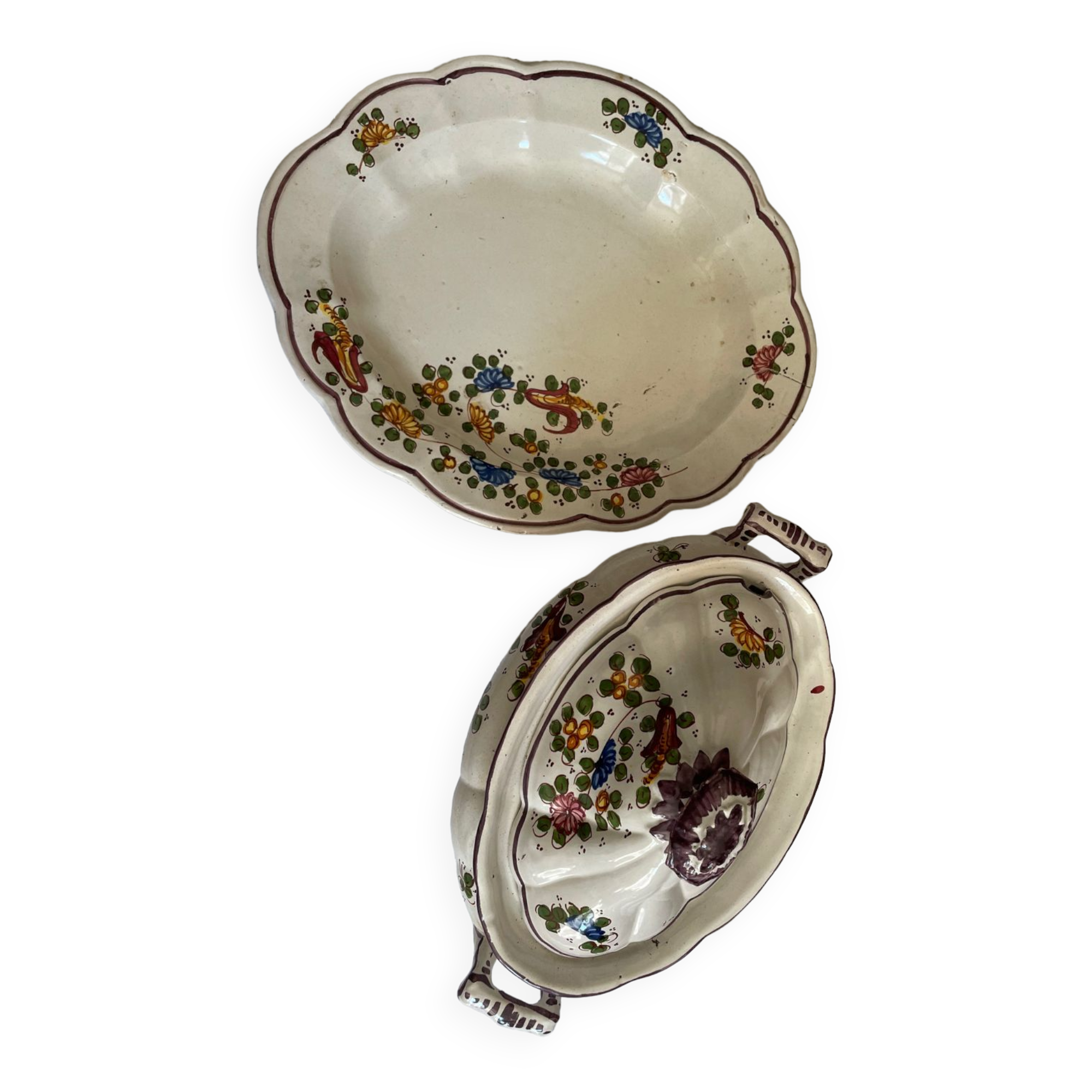 Légumier soupière en faïence