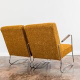 Paire de fauteuils orange vintage de Fabryka Mebli Wschód Zadziele, 1950