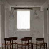 Set of 6 'Folkestole' J39 dining chairs by Børge Mogensen in oak, FDB Møbler, 1950s.