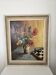Oil on Isorel - Flower Bouquet / Chess Set - Michel Lamotte
