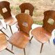 Lot de 6 chaises bistrot , modèle Gentiane , Baumann , 1960'