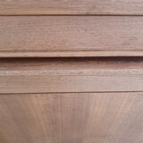 Scandinavian teak row 50s-60s, French manufacture signed Eros