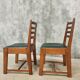 Two Bas van Pelt designer dining chairs in walnut, 1930s
