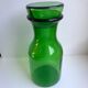 Green glass apothecary decanter made in belgium 70s