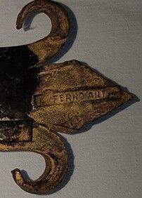 Pair of gold beaten iron