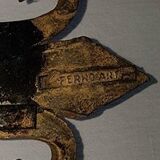 Pair of gold beaten iron