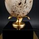 Lampe oeuf d'autruche en travertin