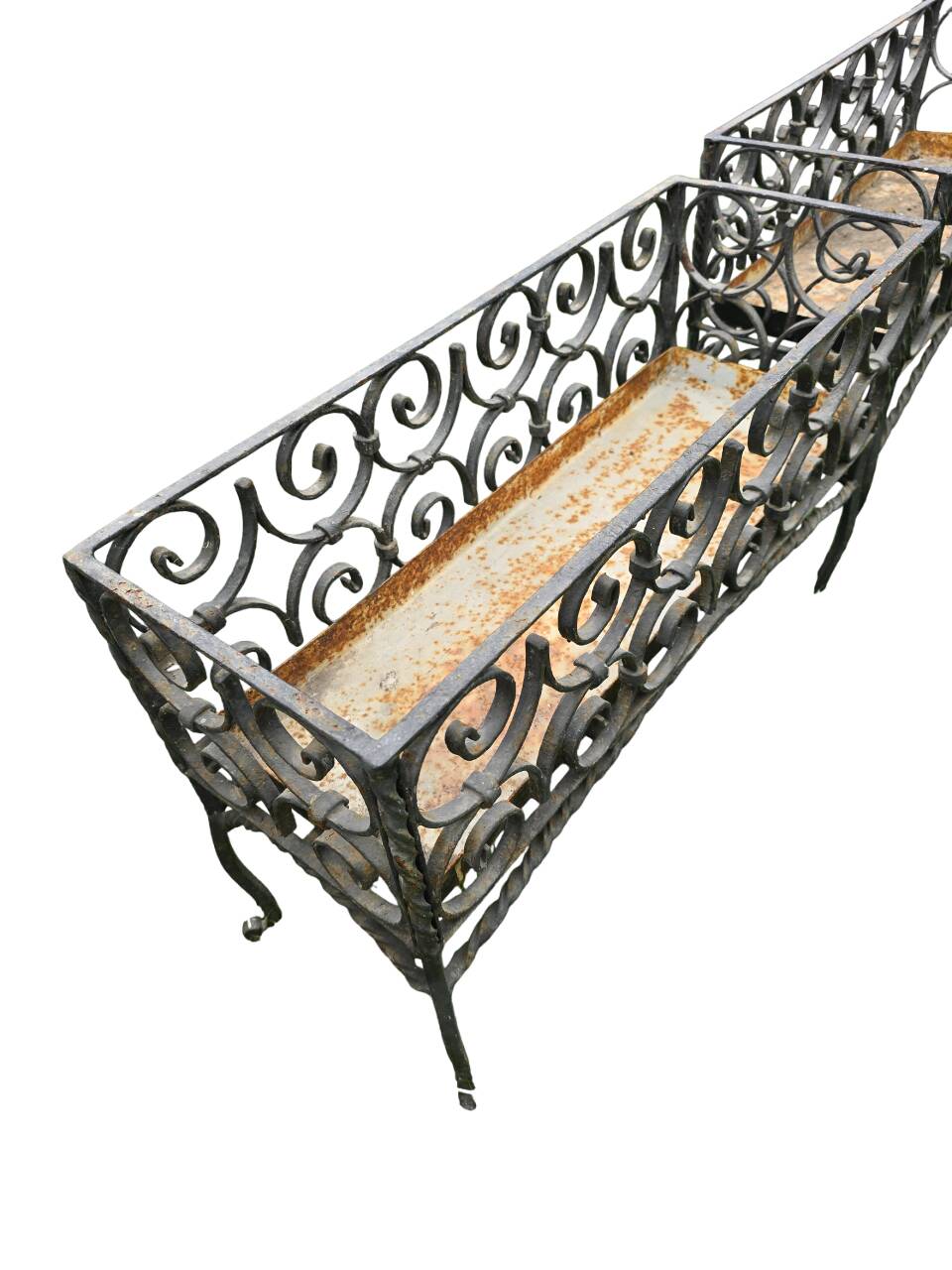 Wrought iron planters