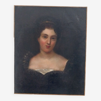 Portrait de jeune femme du XIXe siècle
