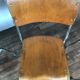 Série de 6 chaises d'école industrielle vintage empilable 1950 assise thermophormé