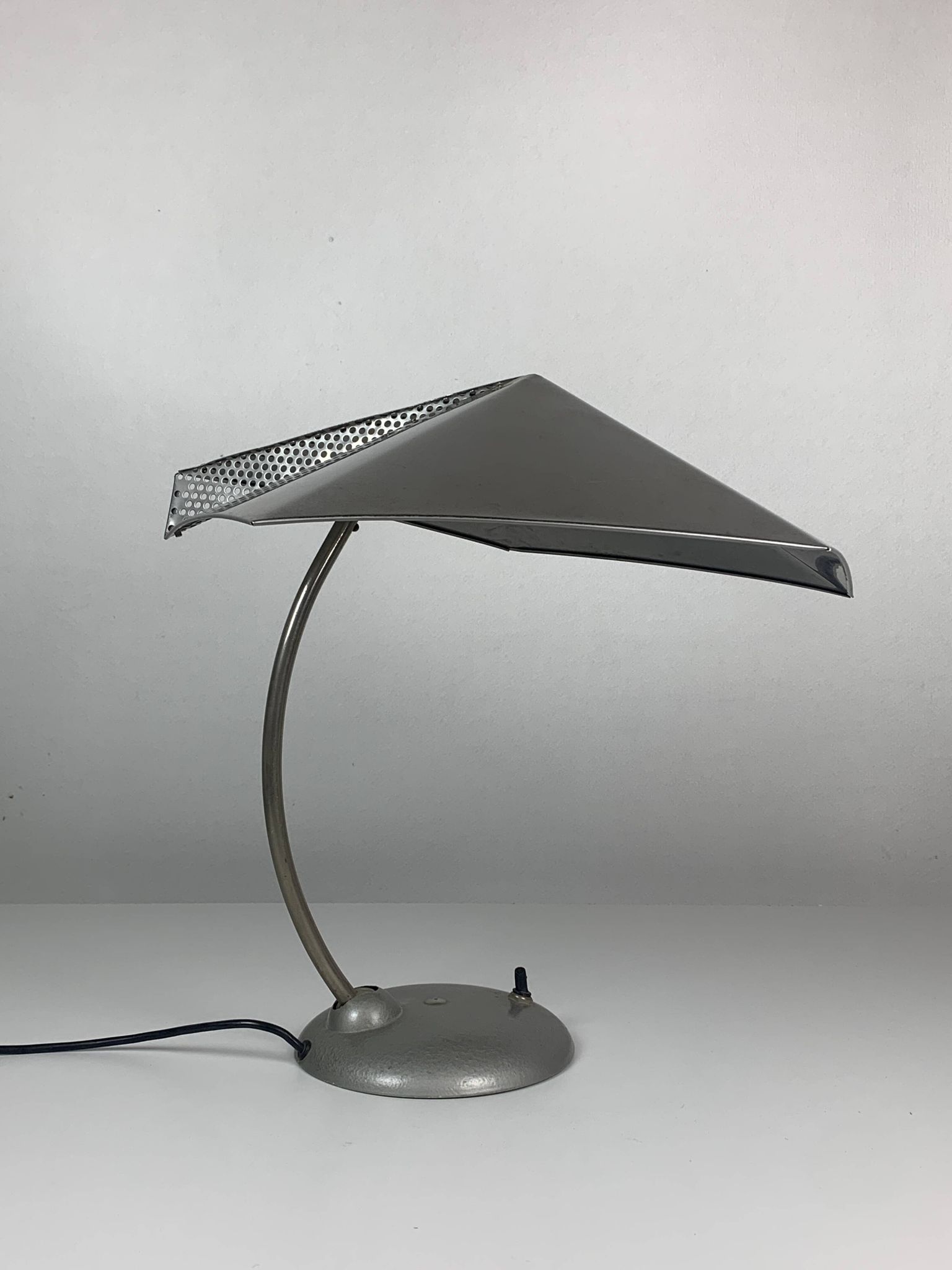 Modernist metal Bauhaus desk lamp, 1960s