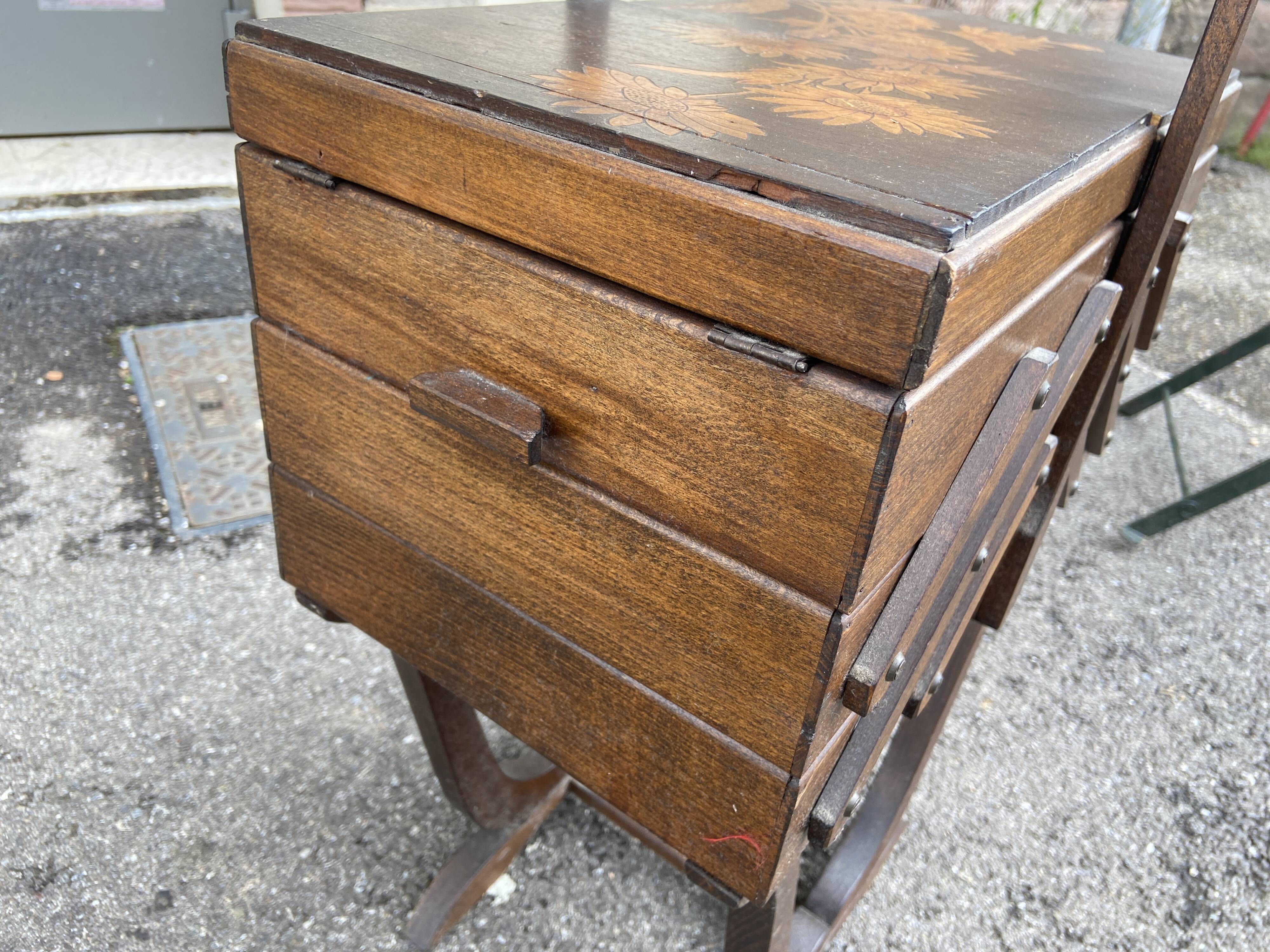 Art worker Deco vintage Scandinavian sewing box sewing box 1950