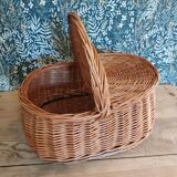Wicker basket lid