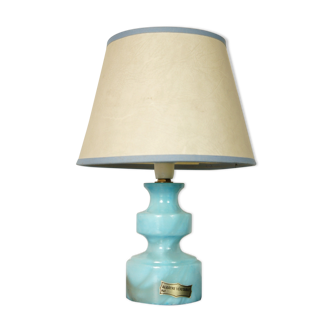 Blue alabaster lamp