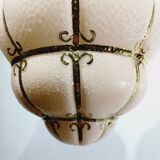 Pink Blown Glass Pendant Light