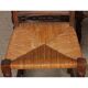 Ensemble de 8 chaises paillées en bois massif, 1940