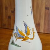 Faience soliflore vase old Moustiers décor