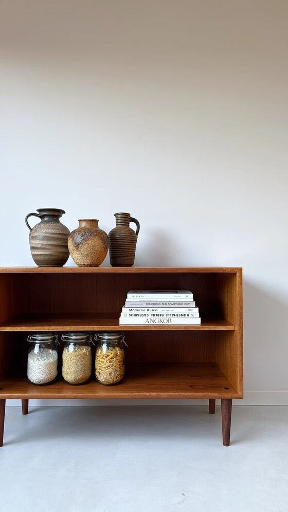 Bibliothèque en bois vintage