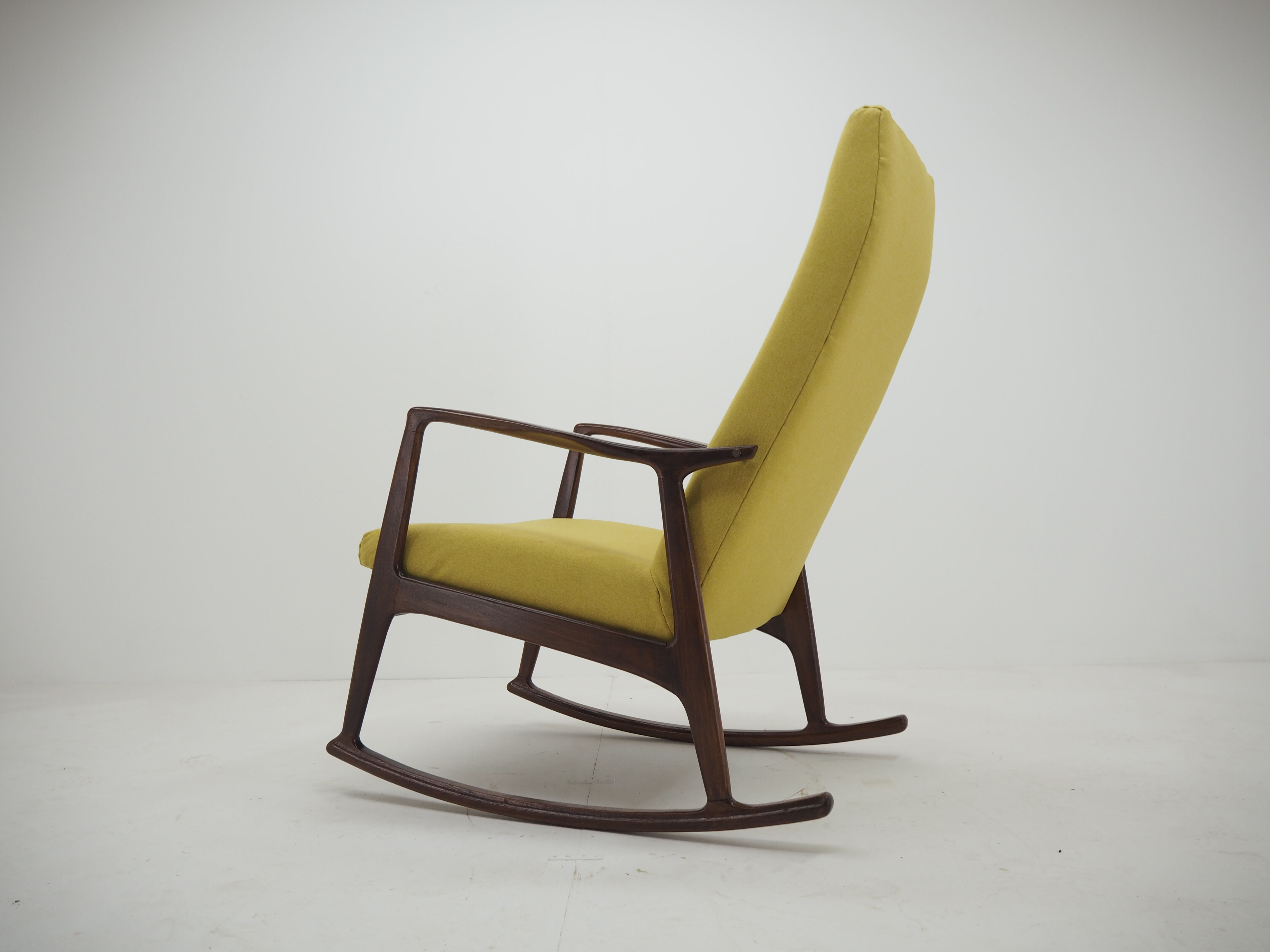 1960s Stylish Beech Rocking Chair,Czechoslovakia