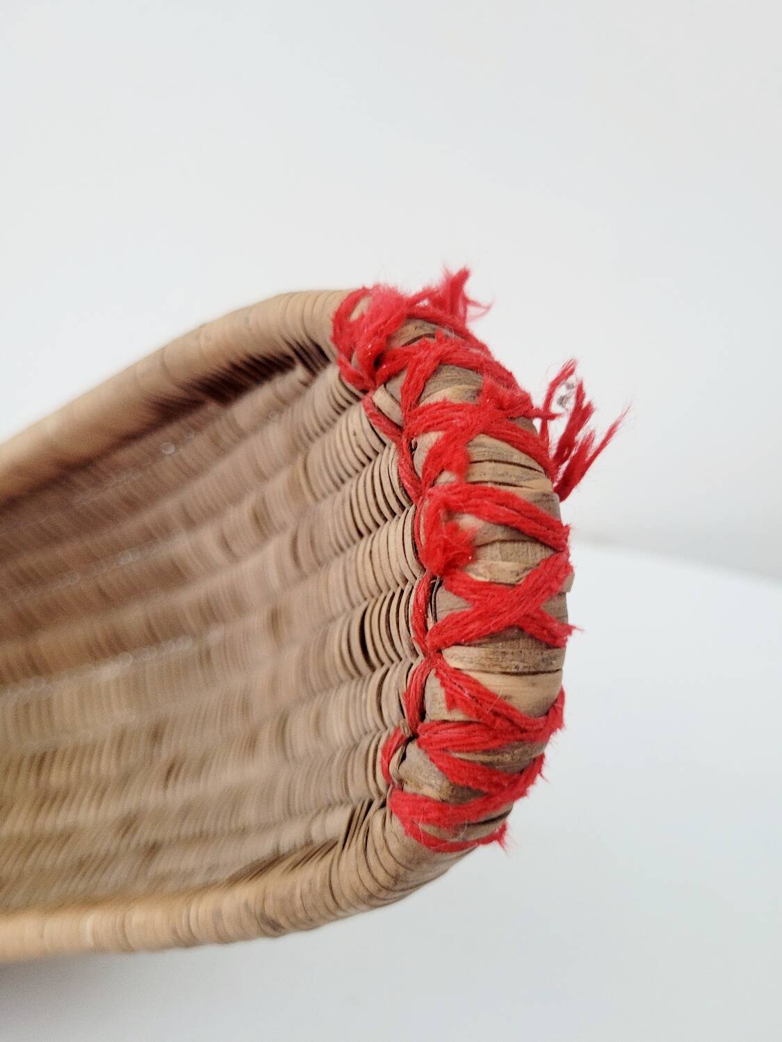 Large vintage Basque ball of chistera in wicker and leather