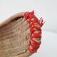 Large vintage Basque ball of chistera in wicker and leather