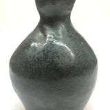Vase en céramique vintage bleu signé AP