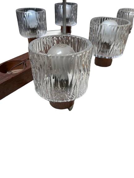 Art Deco light fixture composed of six lights