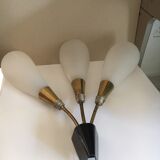 Vintage wall lamp with 3 articulated branches, 60's