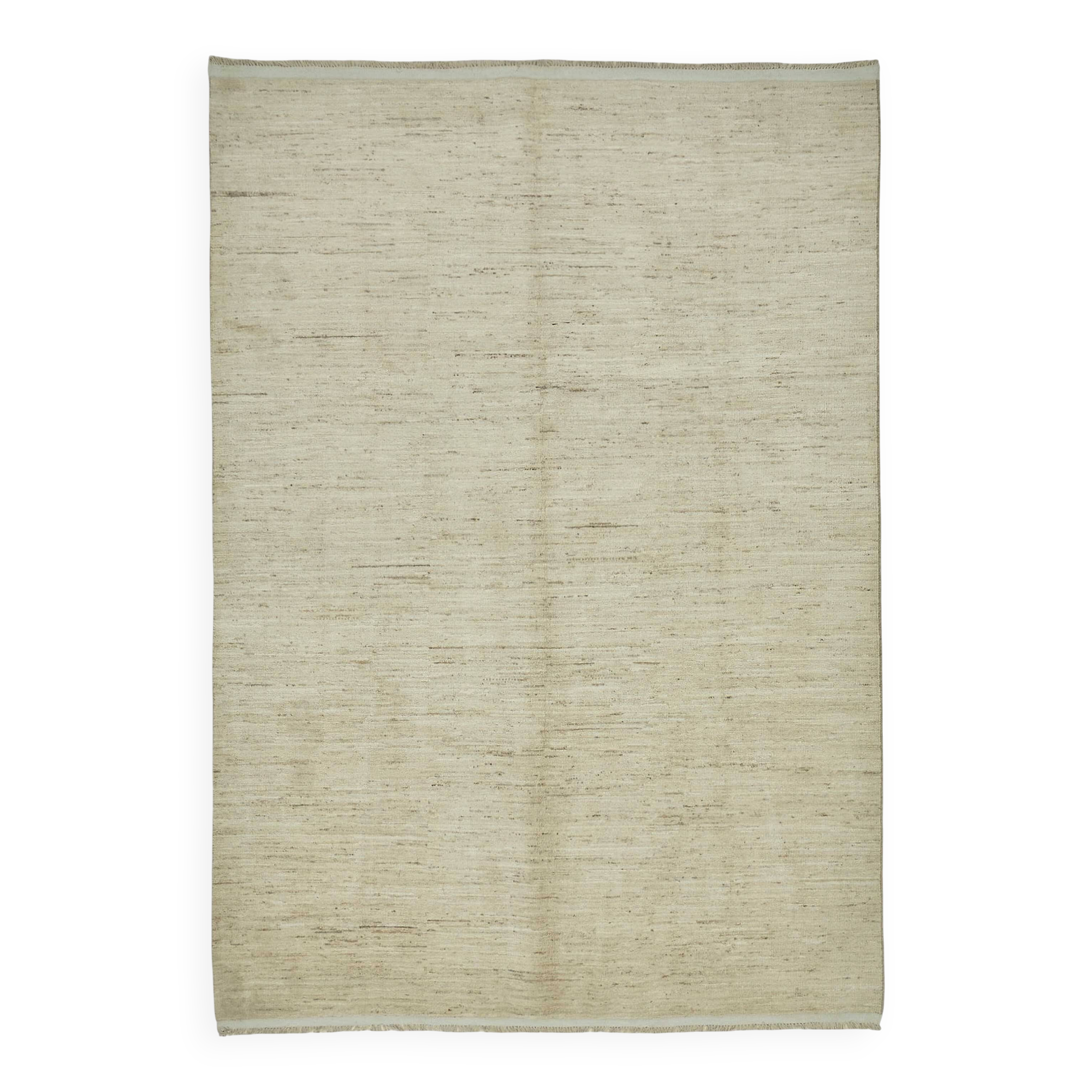 Handmade Turkish One of a Kind 210 cm x 301 cm Beige Wool Carpet