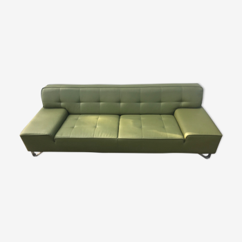 Xooon light khaki green leather design sofa