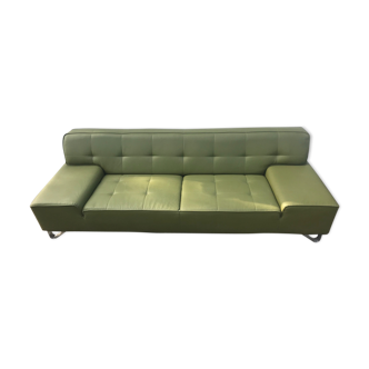 Xooon light khaki green leather design sofa