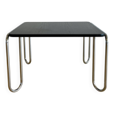 Table basse noire et tubulaire modèle B-10 par Marcel Breuer pour Thonet