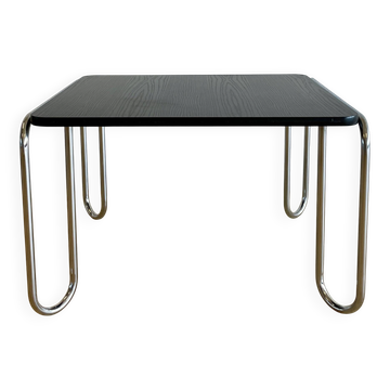 Black, tubular coffee table model B-10 by Marcel Breuer for Thonet