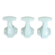 3 patères en porcelaine blanche