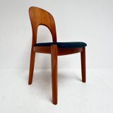 Set of 4 Niels Koefoed chairs blue, 1960s