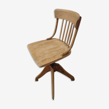 Chaise tournante en bois