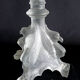 Pair of pressed molded glass candlesticks from Val St Lambert model Griffon