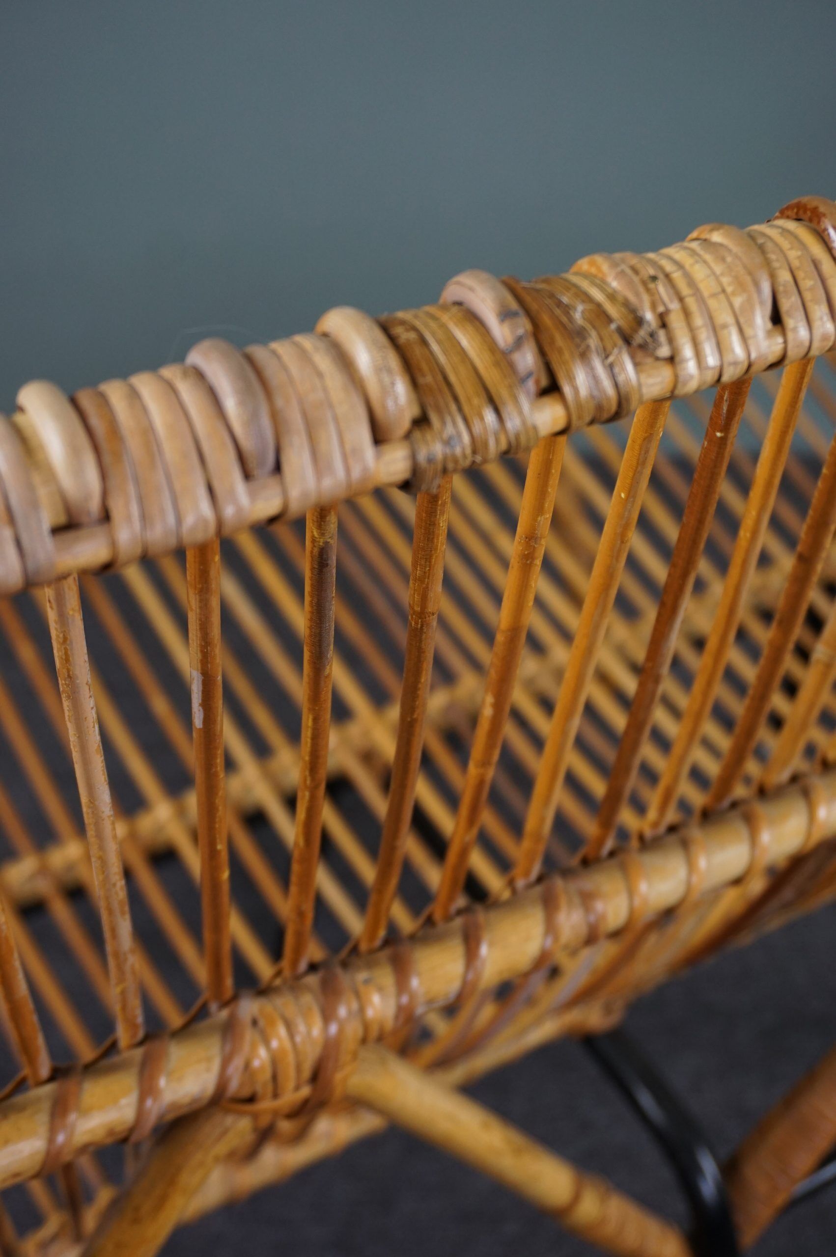 Rattan bench by Rohé Noordwolde