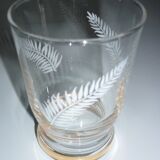 Glasses 6 decorations of ferns and gilding