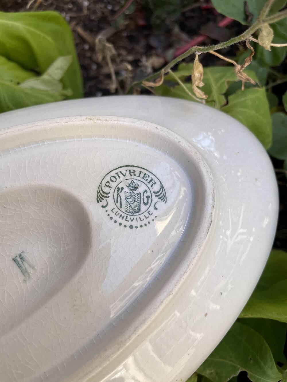 Sauceboat in earthenware k&g luneville pepper model tableware