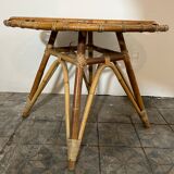Vintage rattan coffee table.