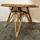 Table basse en rotin vintage