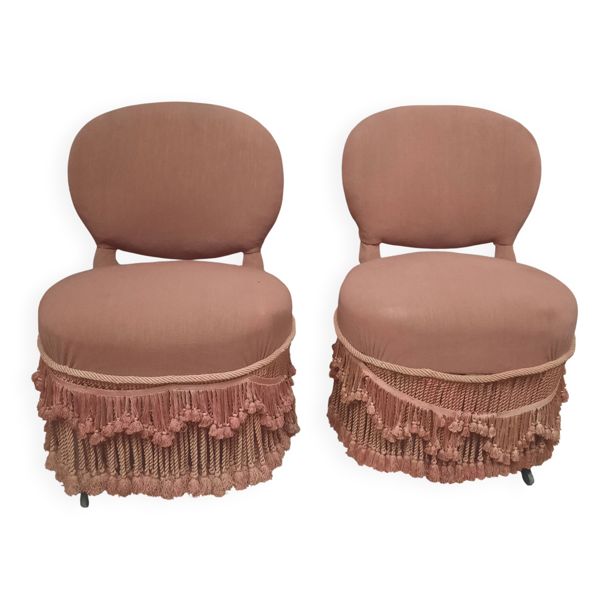 Paire de chaises "crapaud:" Napoléon III