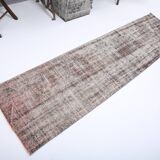 2x9 Narrow Turkish Vintage Runner Rug, 72x274Cm