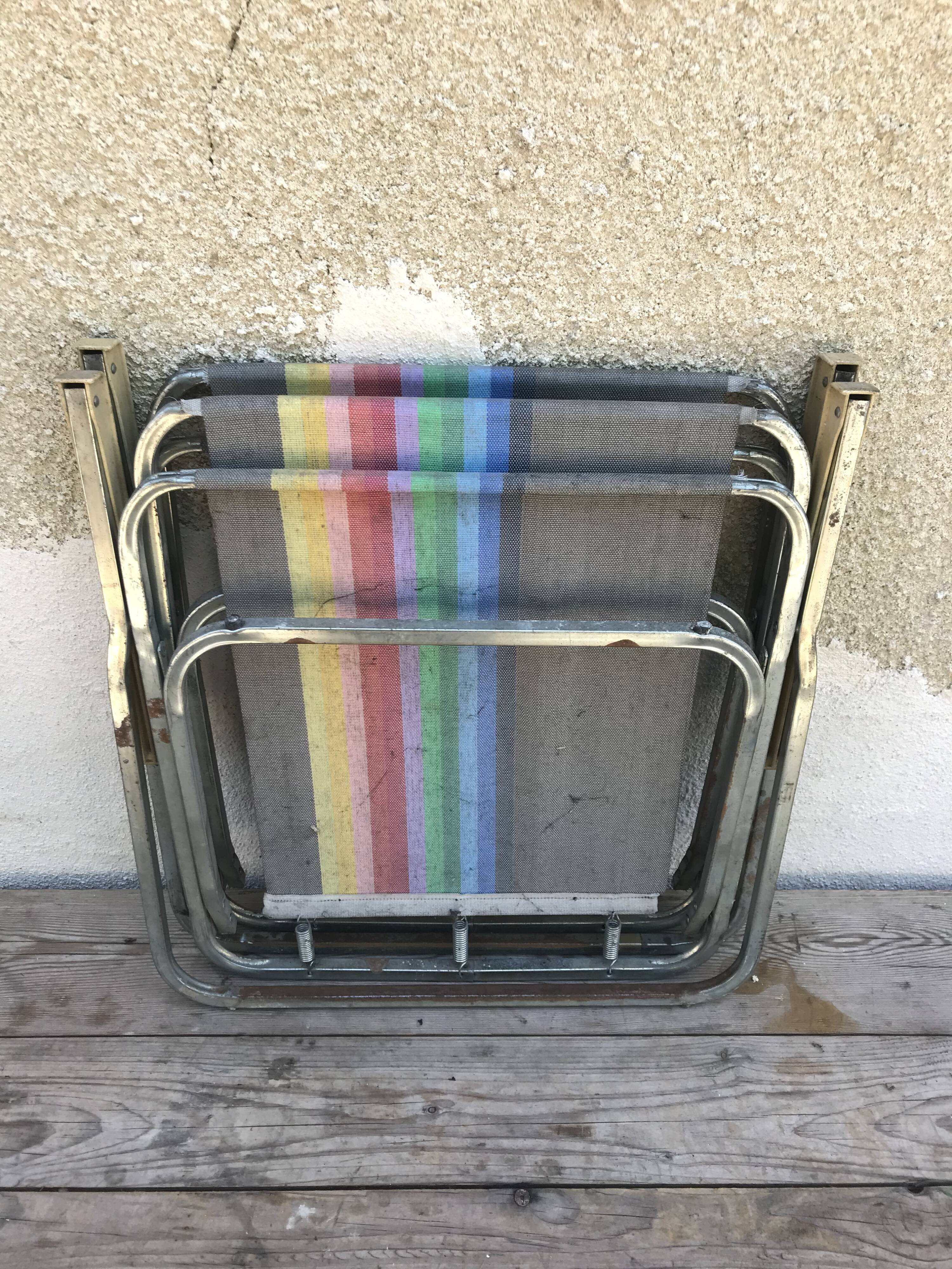 Pair of Lerolin armchairs 70s Rainbow