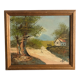 Oil on canvas countryside landscape