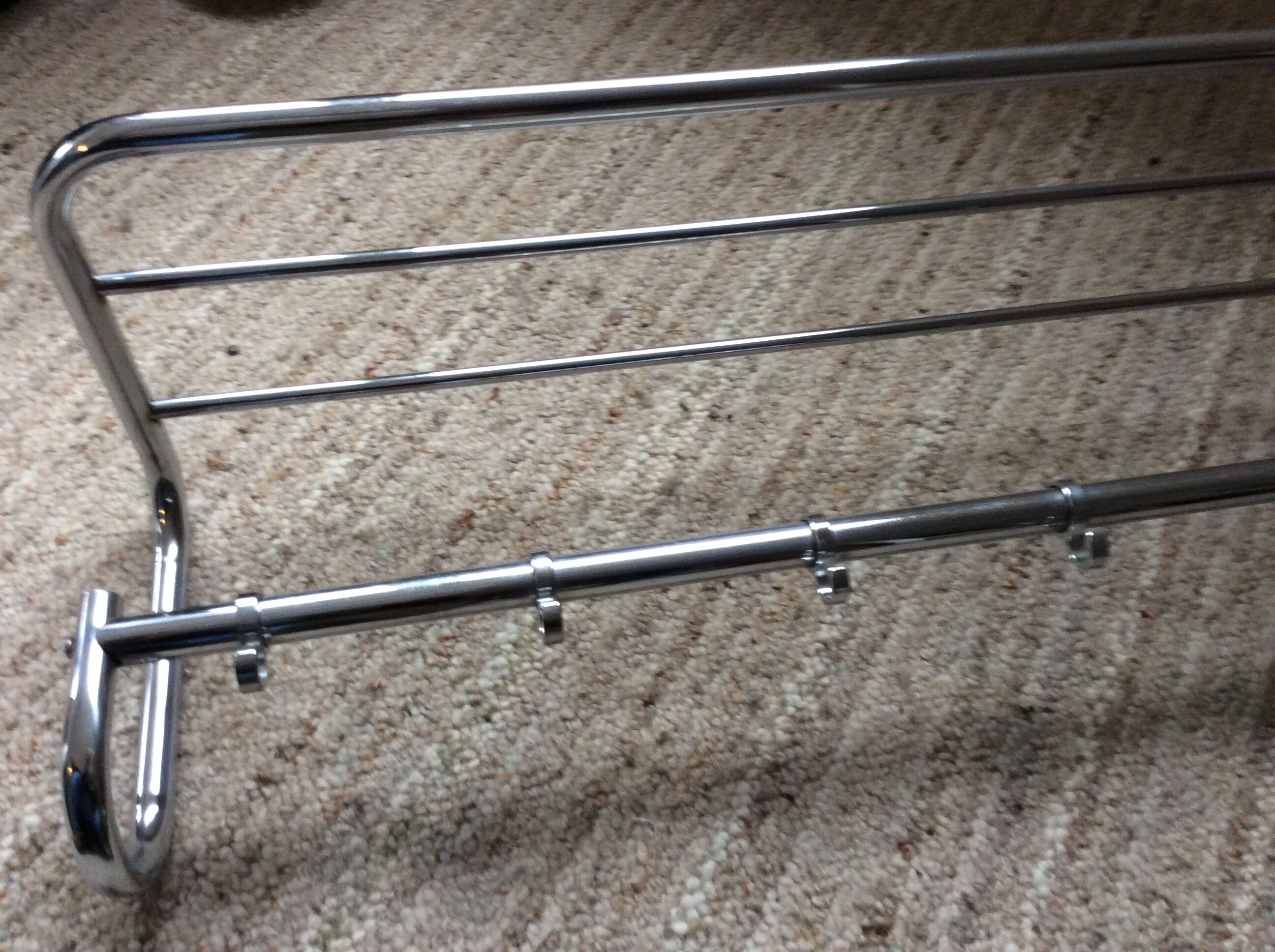 Porte-manteau en inox des années 60